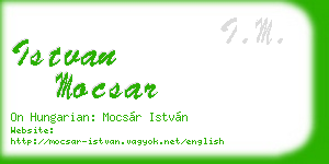 istvan mocsar business card
