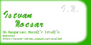 istvan mocsar business card